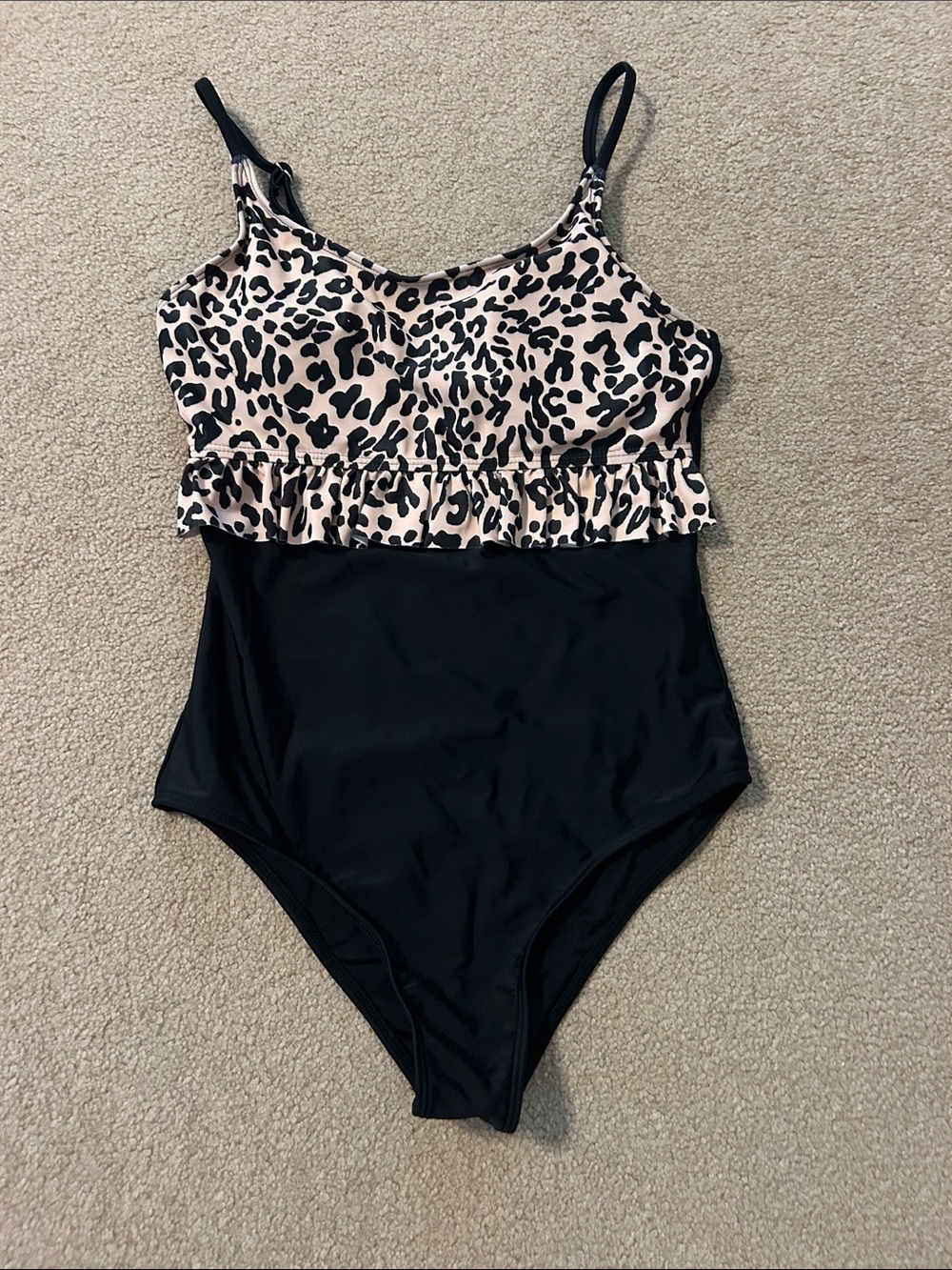 Women’s leopard top one piece swimsuit